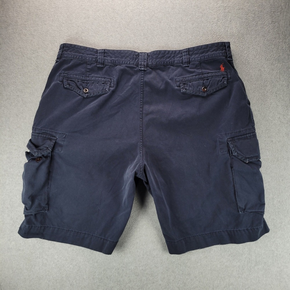 Polo Ralph Lauren Mens Navy Blue Cotton Cargo Shorts Size 44 Utility Gorpcore - Picture 9 of 10